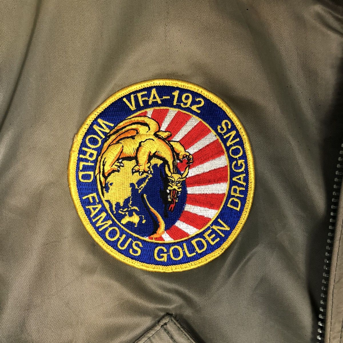 Vintage Vintage Fly Bomber Jacket Riot Riot Lucky Strike Full Patch Size US L / EU 52-54 / 3 - 19 Thumbnail