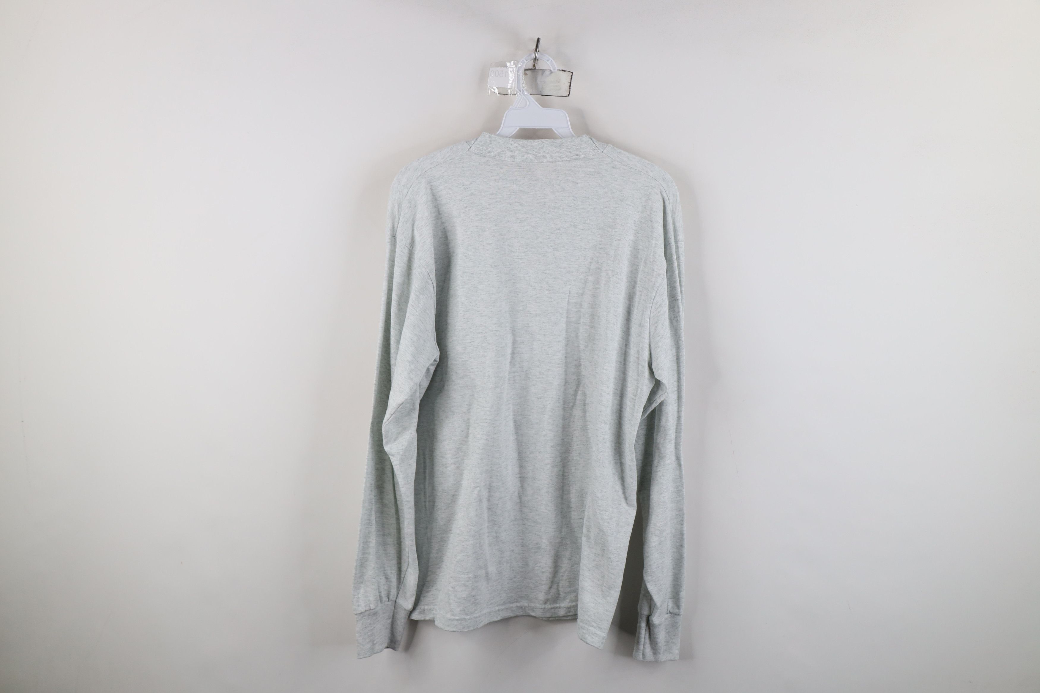Vintage Vintage 90s Streetwear Long Sleeve T-Shirt Heather Gray USA Size US L / EU 52-54 / 3 - 7 Thumbnail