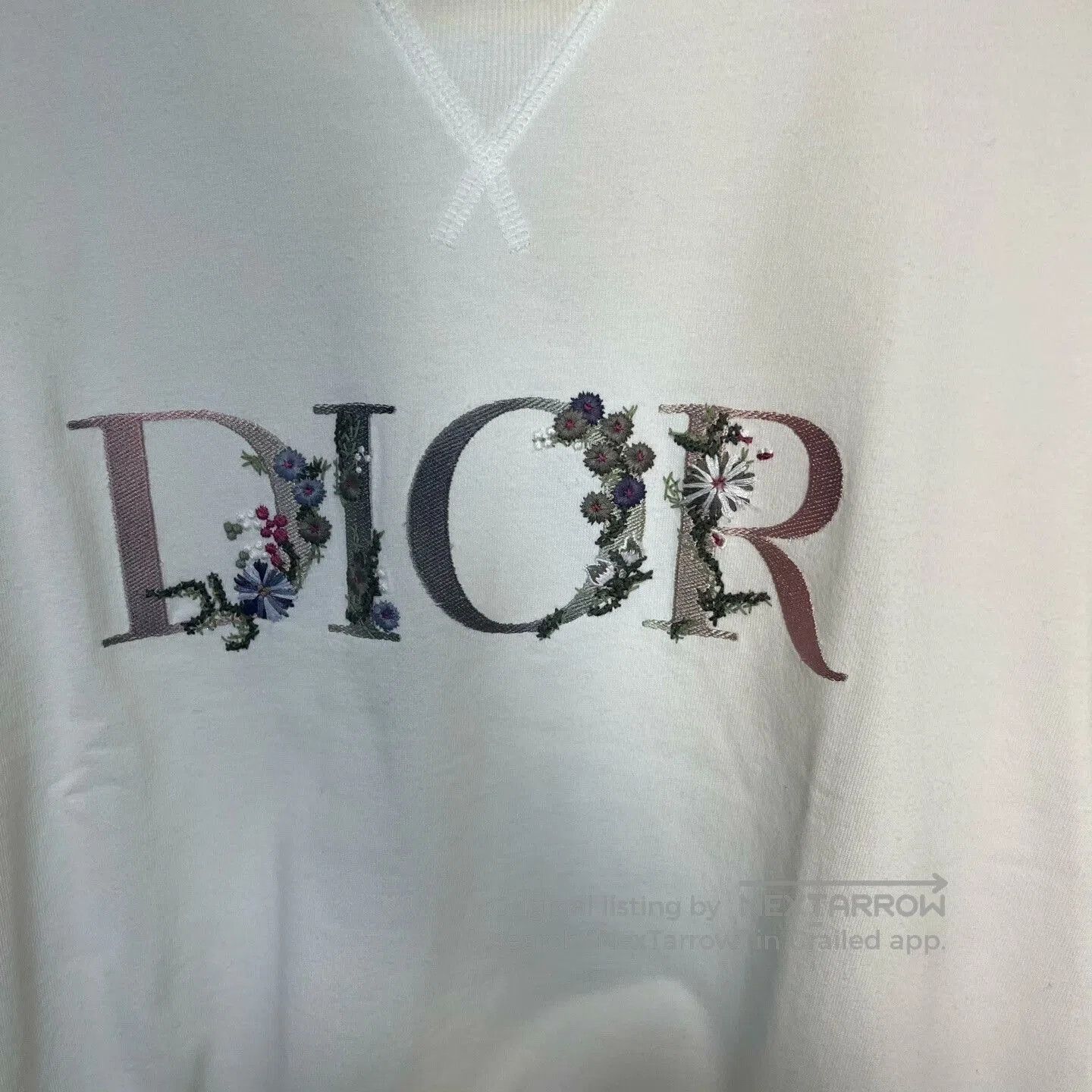 Dior dior floral logo embroidered short sleeve tee. Size US M / EU 48-50 / 2 - 3 Thumbnail