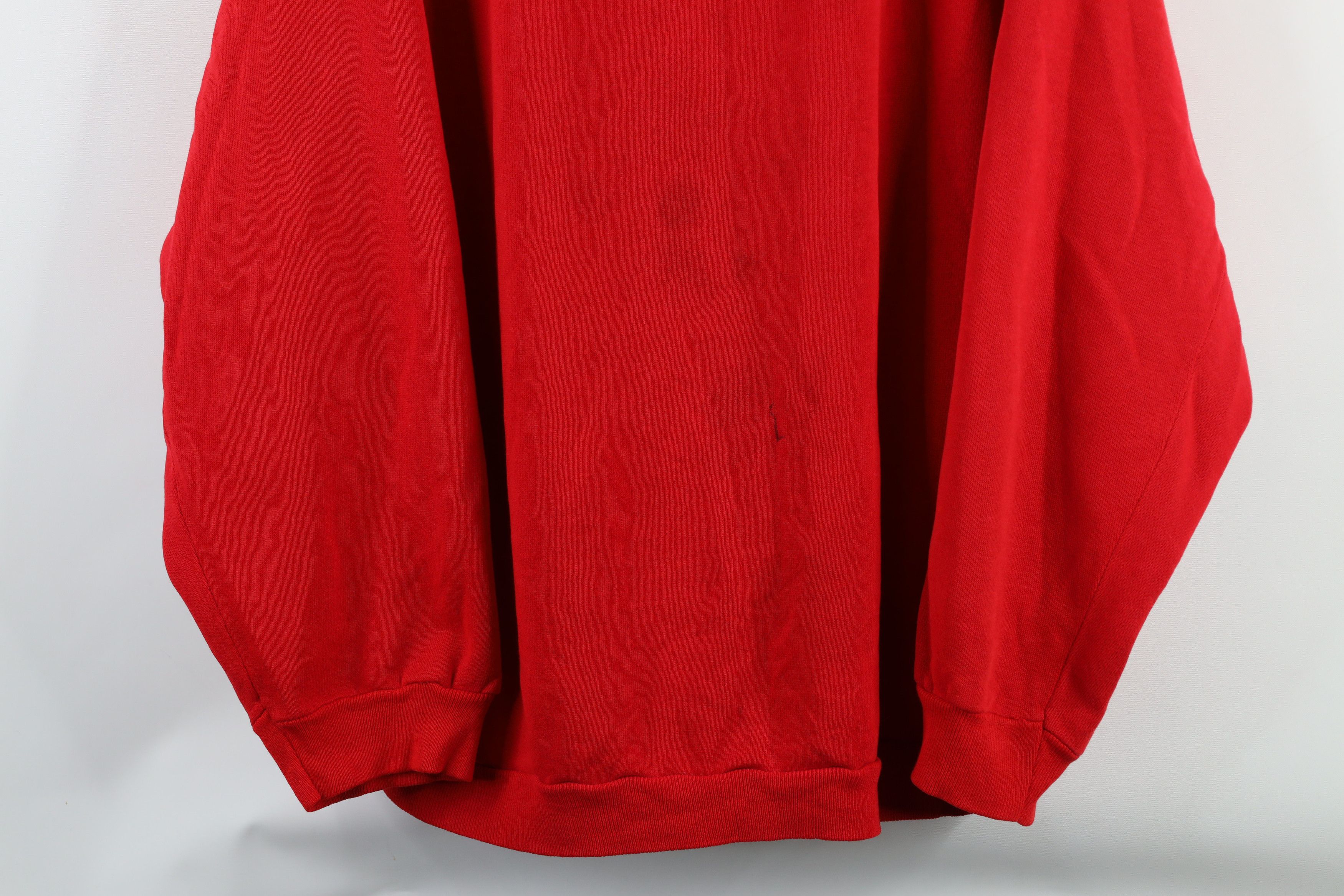 Vintage Vintage 90s Streetwear Blank Raglan Sweatshirt Red USA Size US XXL / EU 58 / 5 - 3 Thumbnail