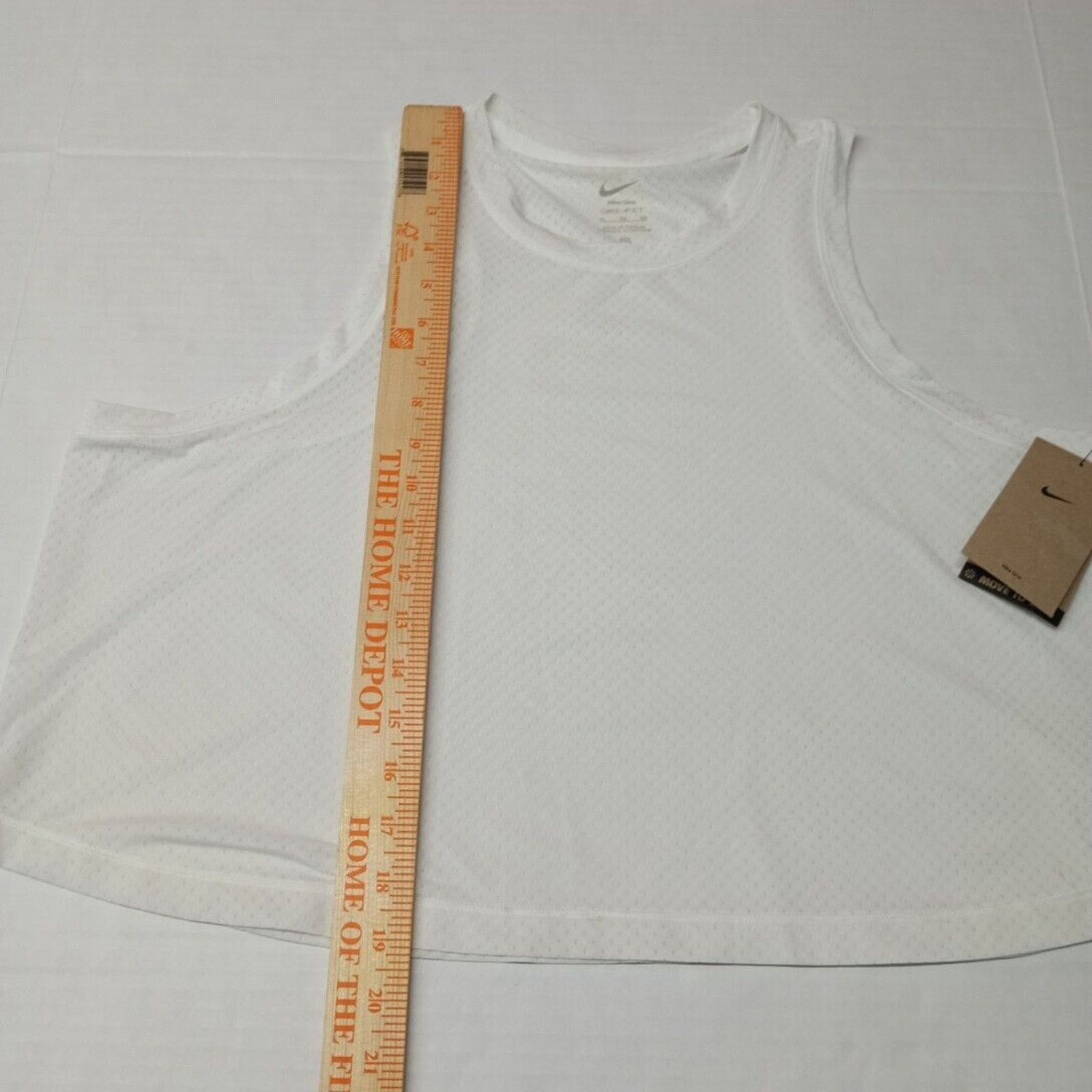 Nike Women's Nike One Dri-FIT Cropped Tank Top Size XL White Size XL / US 12-14 / IT 48-50 - 4 Thumbnail
