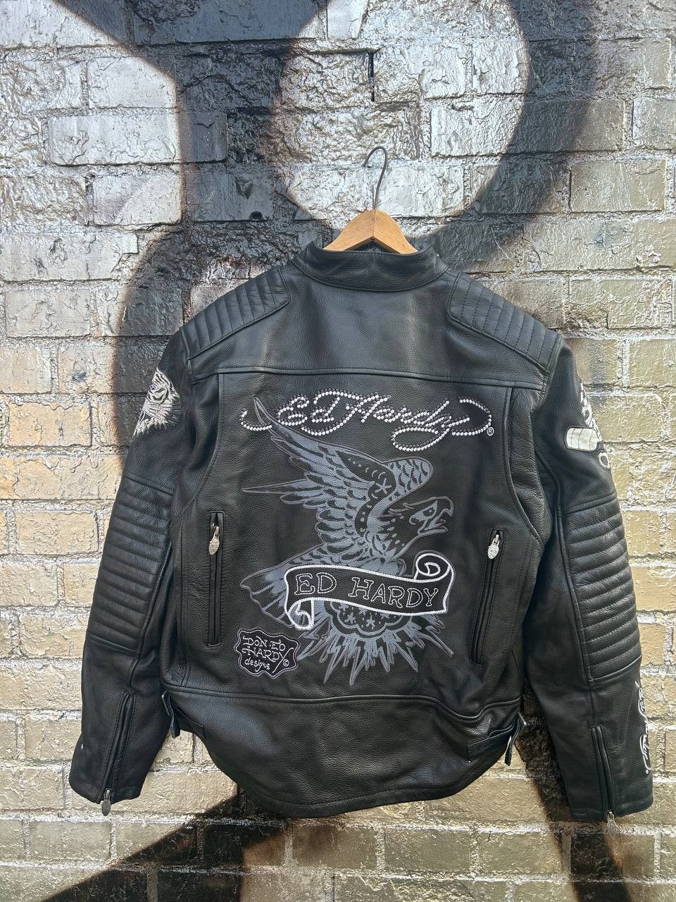 Christian Audigier Ed Hardy vintage motocykle bike jacket Size US M / EU 48-50 / 2 - 2 Thumbnail