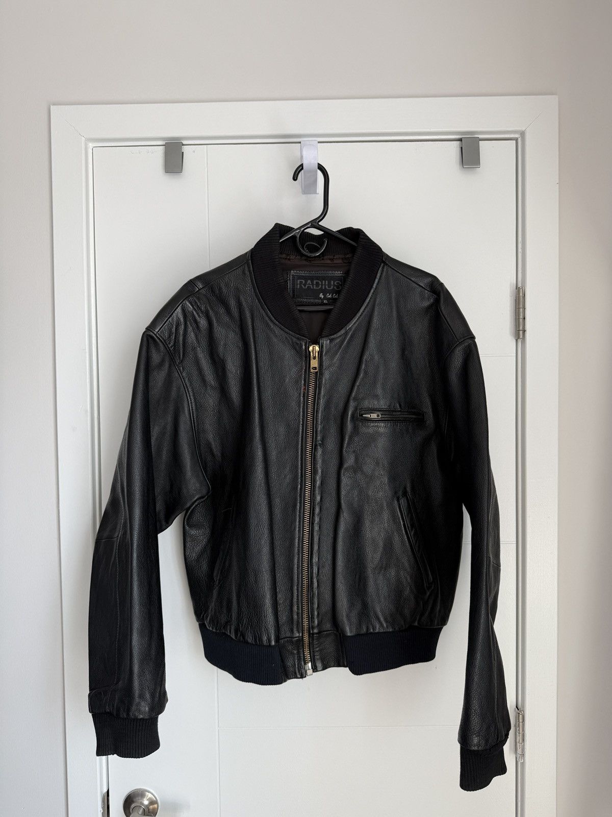 Vintage Leather Bomber Jacket Size US XL / EU 56 / 4 - 4 Thumbnail