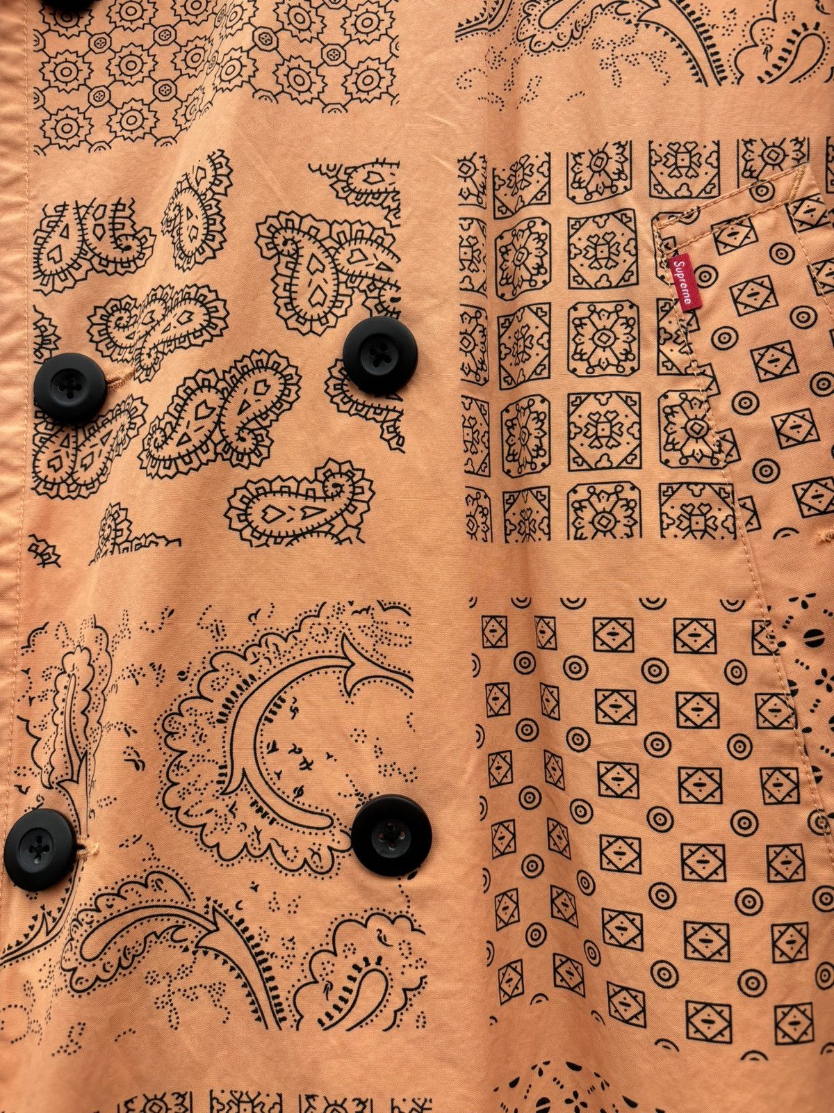 Supreme Supreme Paisley Orange Button Long Trench Coat Size US L / EU 52-54 / 3 - 3 Thumbnail