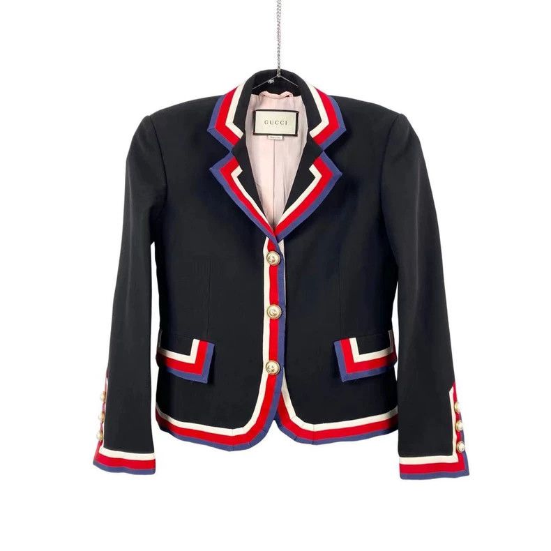 Gucci Gucci Black Blazer with Pearl Buttons-dmc Size US M / EU 48-50 / 2 - 1 Thumbnail