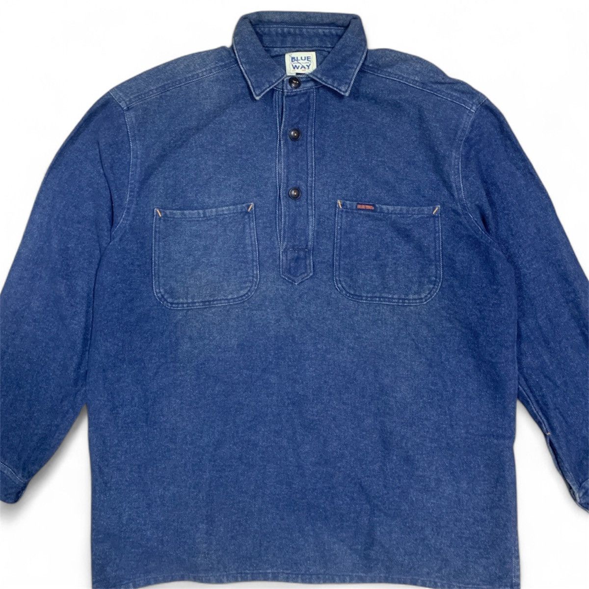 Japan Blue Blue Way Japan Work Line Pull Over Indigo Shirt Size US L / EU 52-54 / 3 - 2 Thumbnail