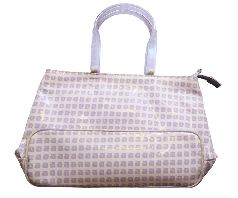 Pierre Cardin Pierre Cardin Vinyl Handbag Purple Logo Pattern Size ONE SIZE - 8 Thumbnail