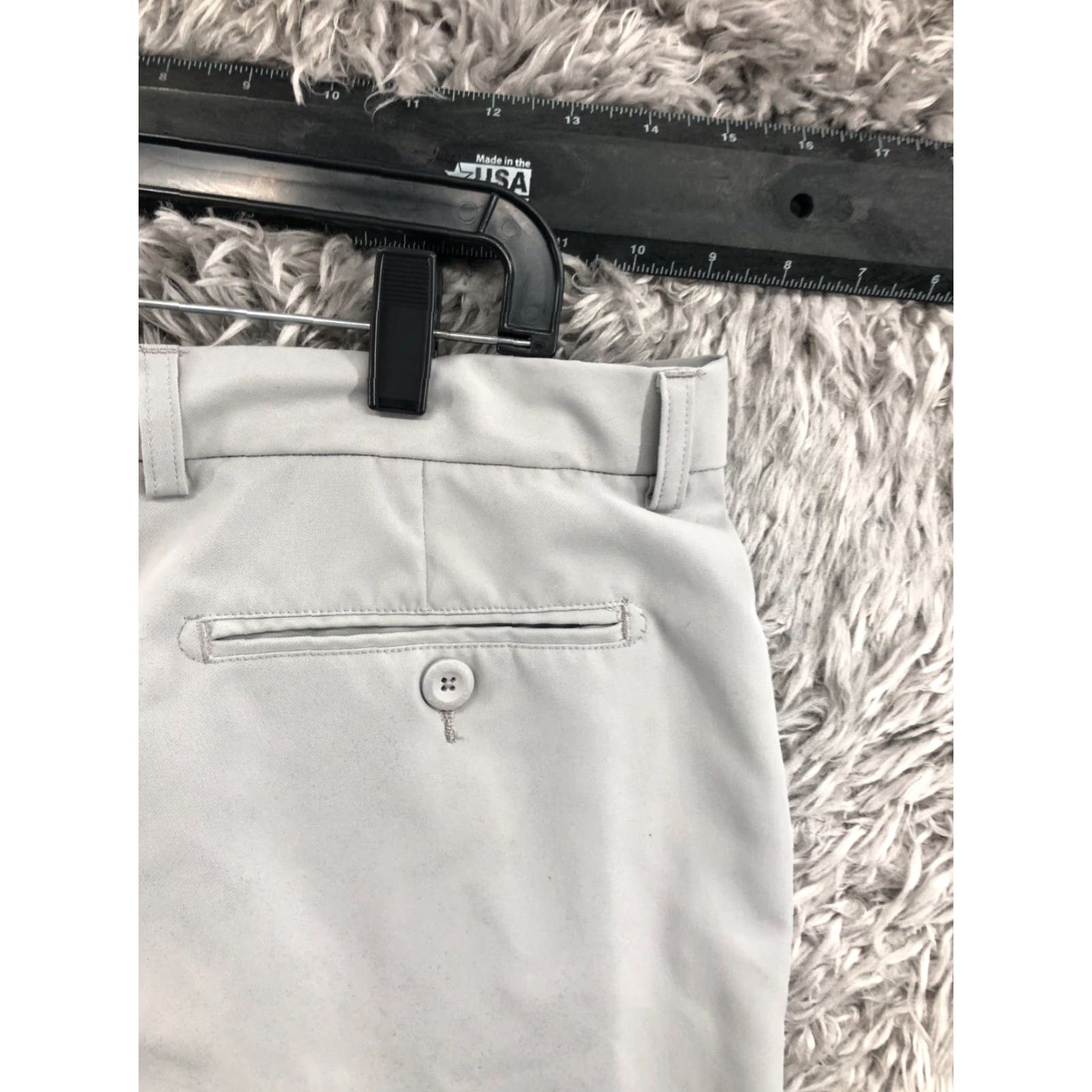 George George Mens Chino Shorts 36 Mid Rise Medium Wash Gray Size US 36 / EU 52 - 5 Thumbnail