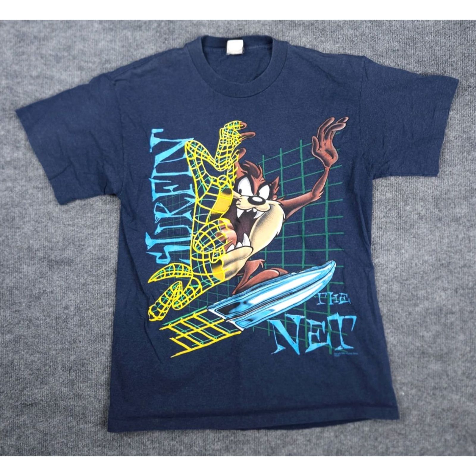 Vintage VINTAGE Signal T-Shirt Men L Blue Surfin' The Net Graphic Print Short Sleeve Crew Neck Size US L / EU 52-54 / 3 - 2 Thumbnail
