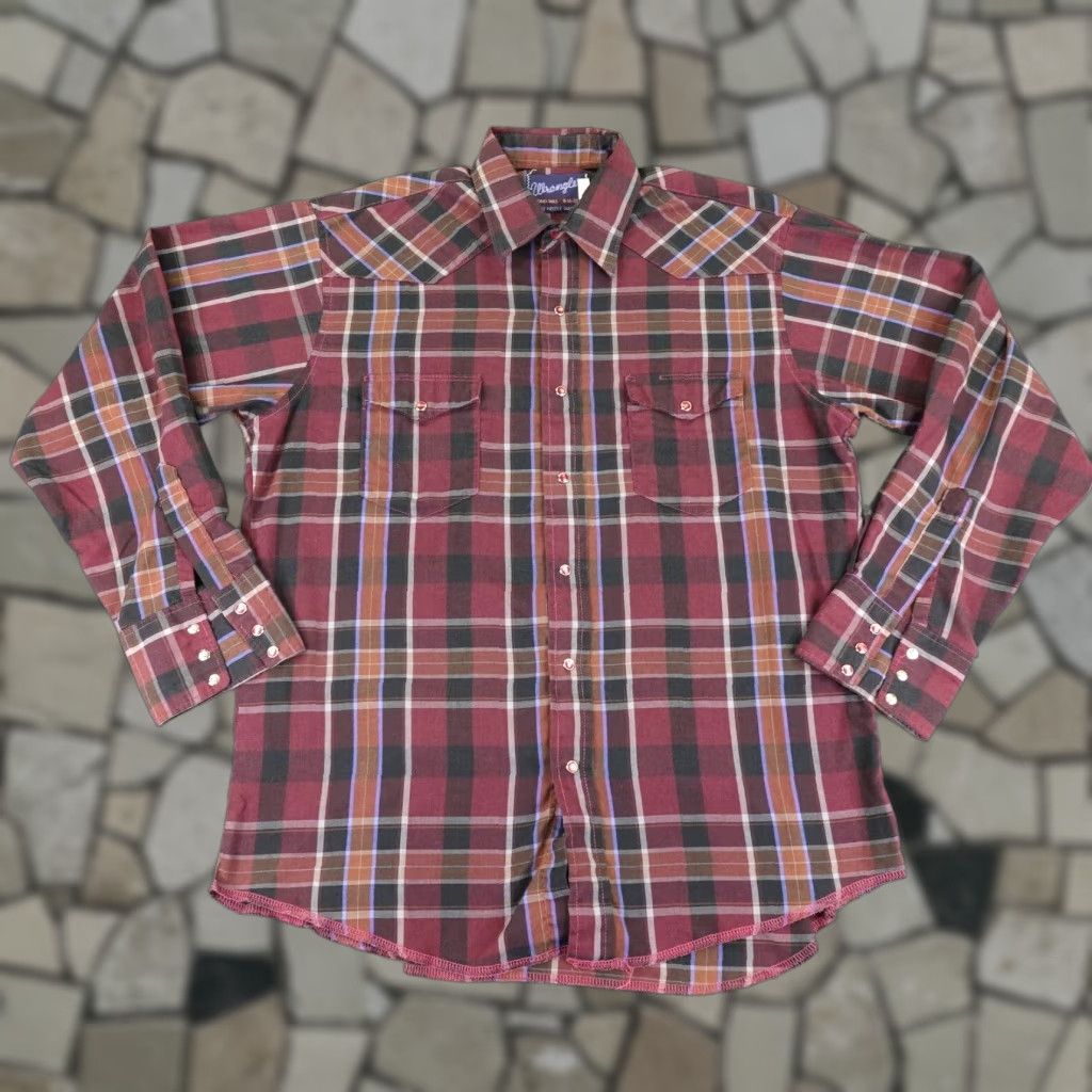Wrangler VINTAGE Wrangler Shirt Men Large Red Plaid Western Cowboy Pearl Snap Long Sleeve Casual Outdoor Size US L / EU 52-54 / 3 - 1 Thumbnail