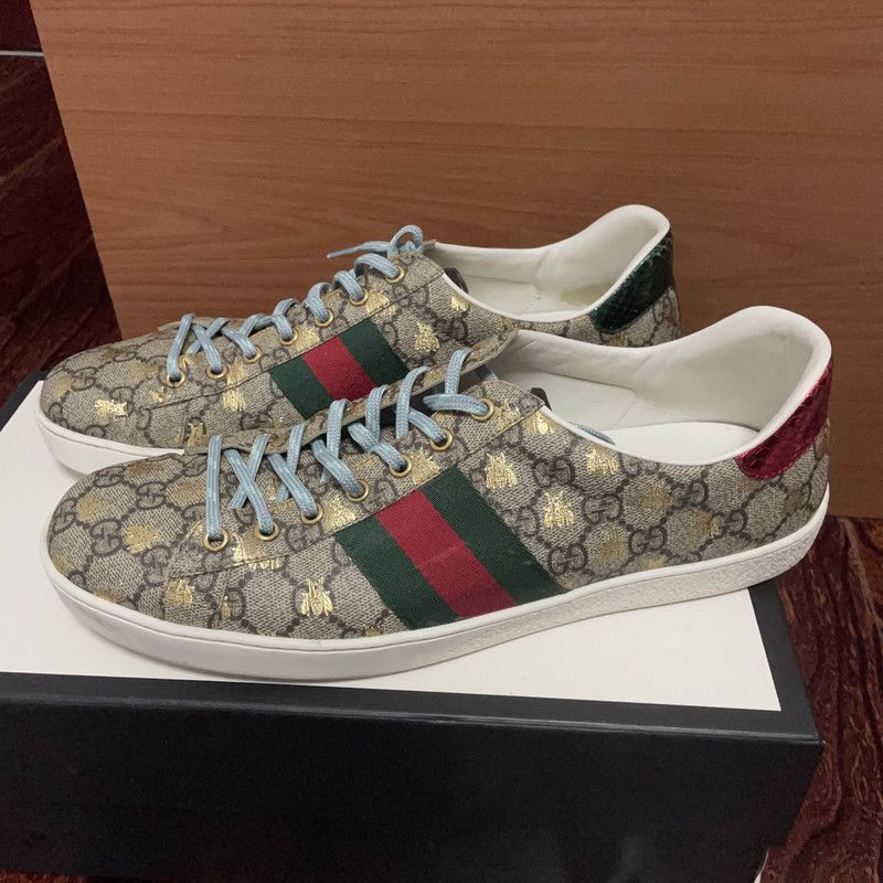 Gucci Gucci ACE Low-Top Fashion Sneakers for Men 0079 Size US 10.5 / EU 43-44 - 1 Thumbnail