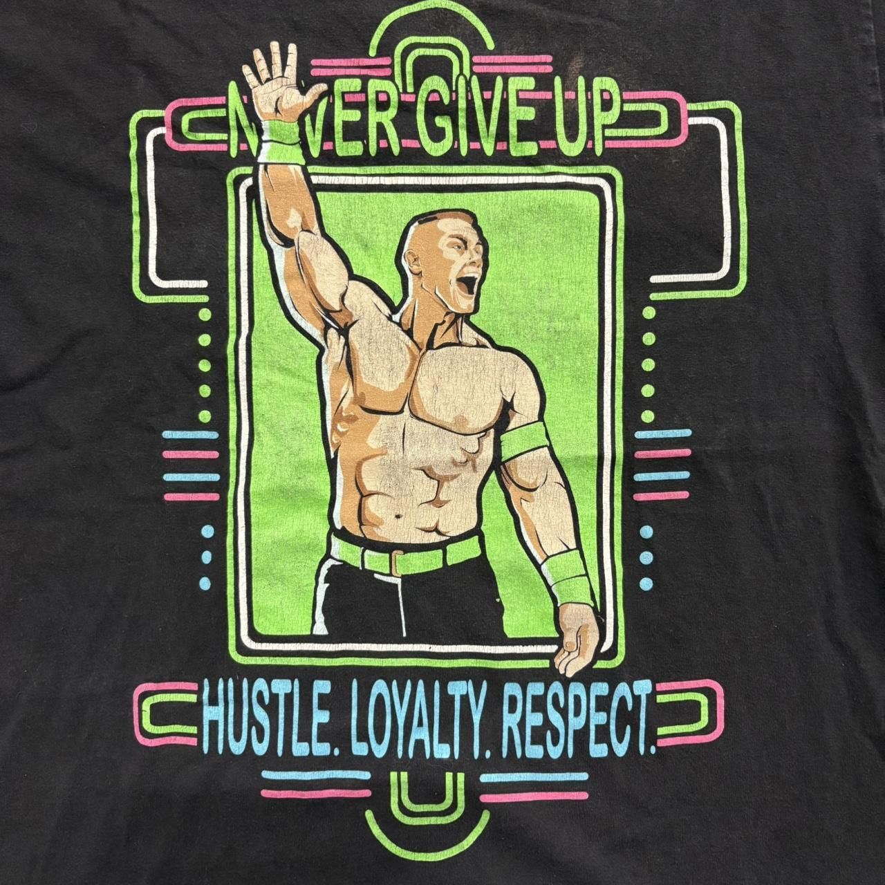 WWE Crazy Vintage Y2K/2000s WWE John Cena Hustle Loyalty Respect You Cant See Me Essential WWE Tee! Size US M / EU 48-50 / 2 - 2 Thumbnail