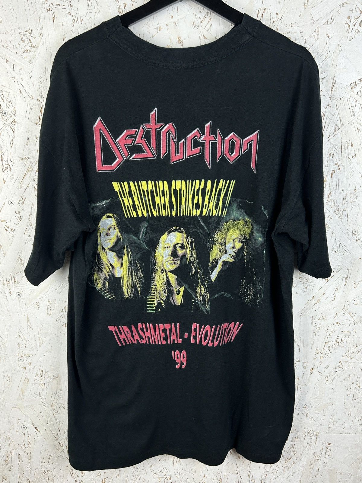 Band Tees Vintage 1999 Destruction Butcher Strikes Back Tour Shirt XL Size US XL / EU 56 / 4 - 4 Thumbnail