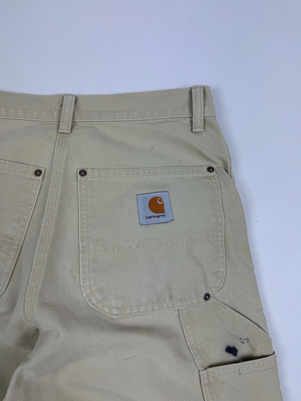 Carhartt 90’s Vintage Carhartt Distressed Double Knee Tan Work Pants Size US 31 - 21 Thumbnail