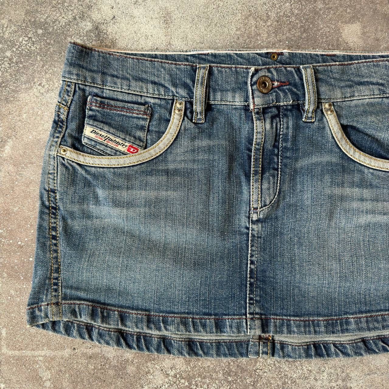 Diesel × Vintage Y2K Diesel Vintage Washed Denim Mini Skirt Size 28" / US 6 / IT 42 - 3 Thumbnail