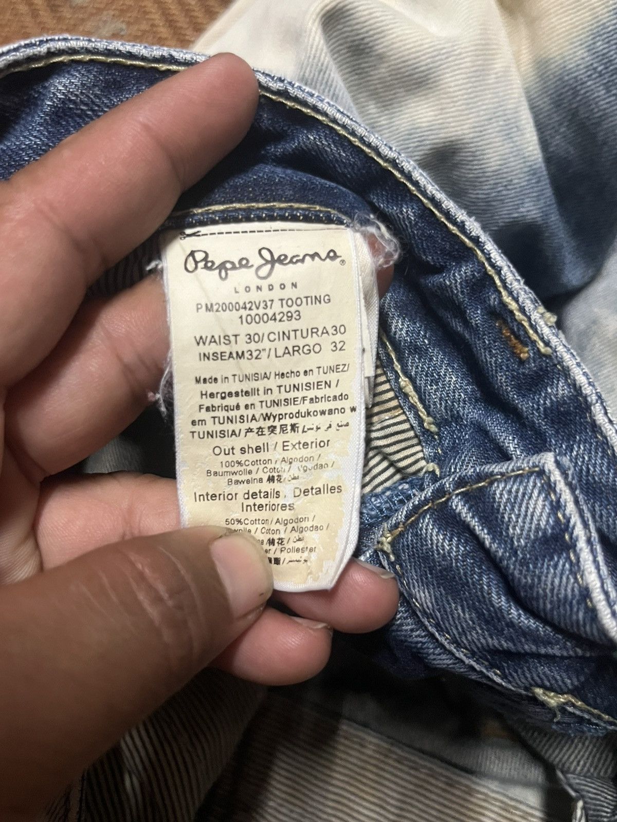 Pepe Jeans Crazy Rare Pepe jeans London ACID wash Denim pants Size US 30 / EU 46 - 4 Thumbnail
