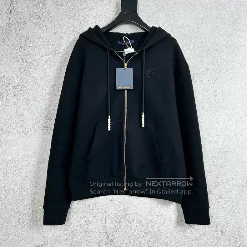 Louis Vuitton Louis Vuitton Black Faye Tung Pearl Zipper Jacket Size US L / EU 52-54 / 3 - 1 Thumbnail