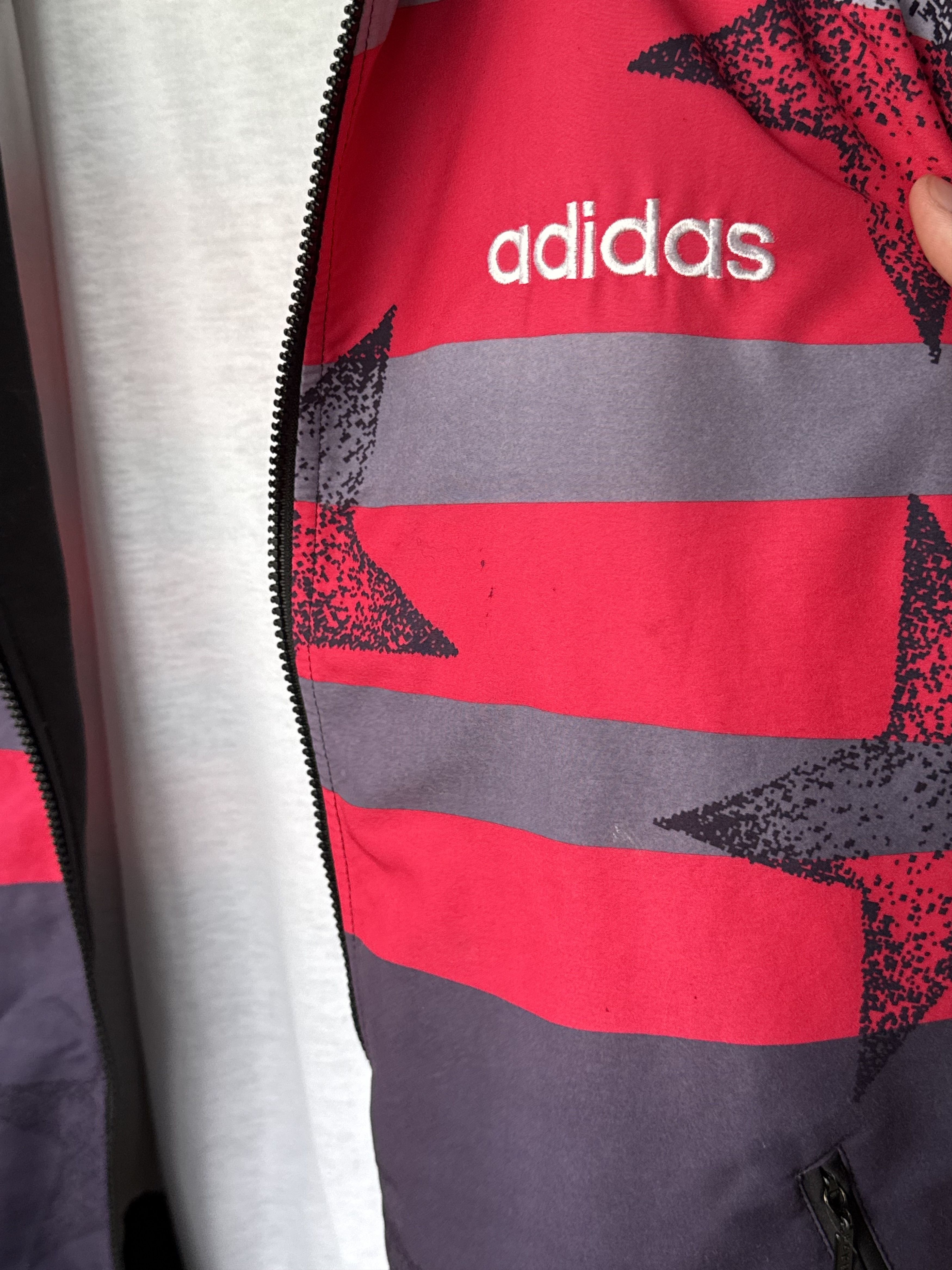 Adidas × NHL × Vintage Vintage Adidas Swiss Hockey Printed Stars Track Top Jacket Size US M / EU 48-50 / 2 - 12 Thumbnail