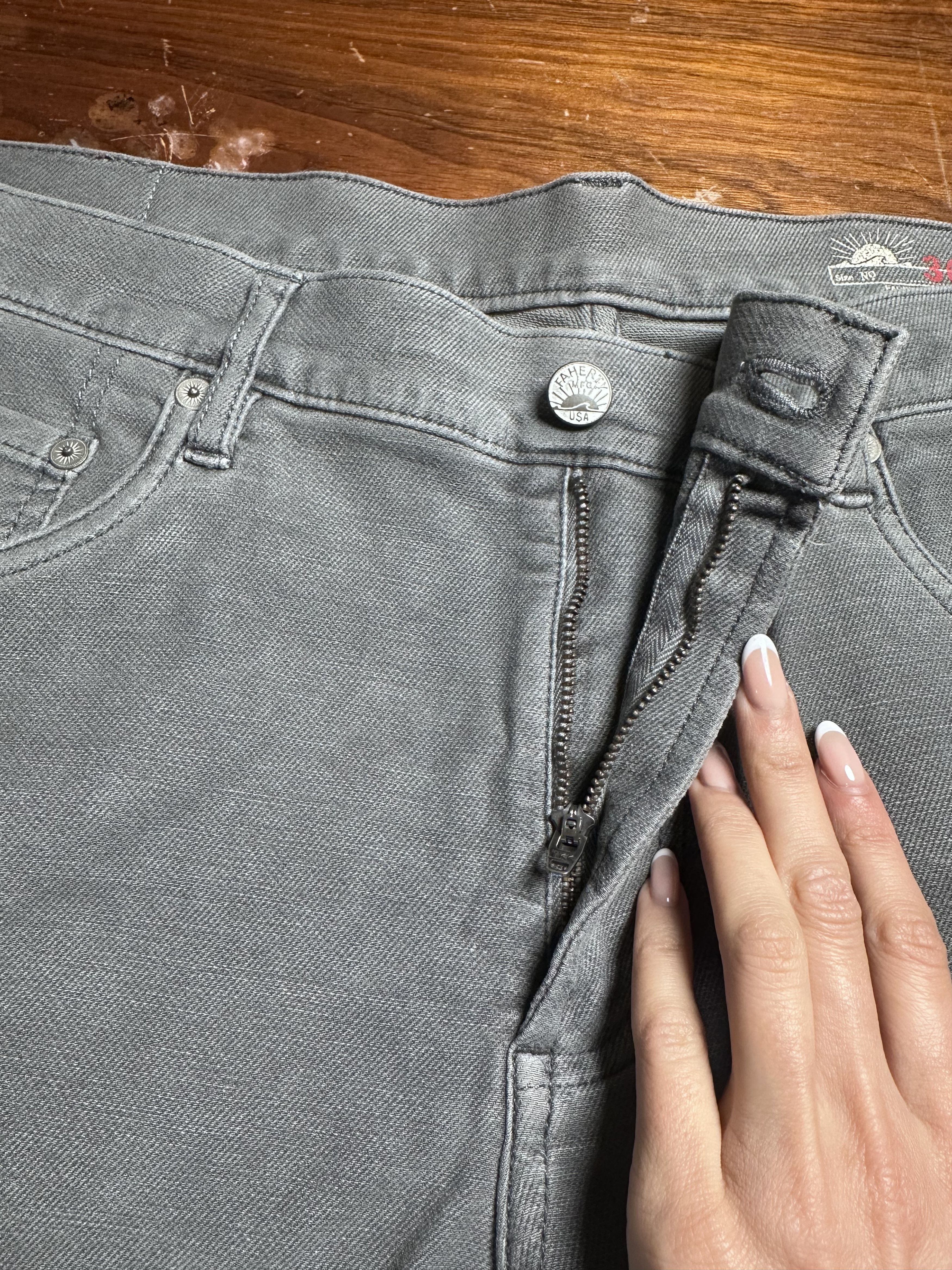 Faherty Faherty Brand Stretch Terry 5-Pocket Jean Gray Never Worn Size US 36 / EU 52 - 4 Thumbnail