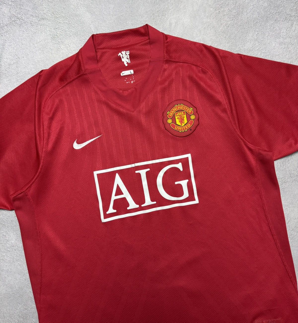 Nike Manchester United 2007 2009 Home Shirt Soccer Jersey Nike Size US L / EU 52-54 / 3 - 3 Thumbnail