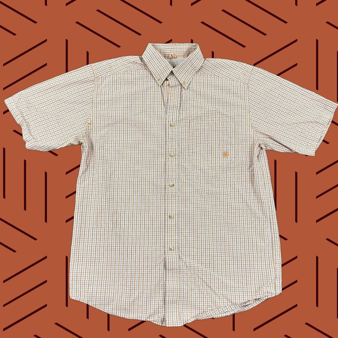 Ariat Ariat Pro Series Shirt Mens Medium Orange Blue Plaid Rodeo Cowboy Button Down Shirt Size US M / EU 48-50 / 2 - 1 Thumbnail
