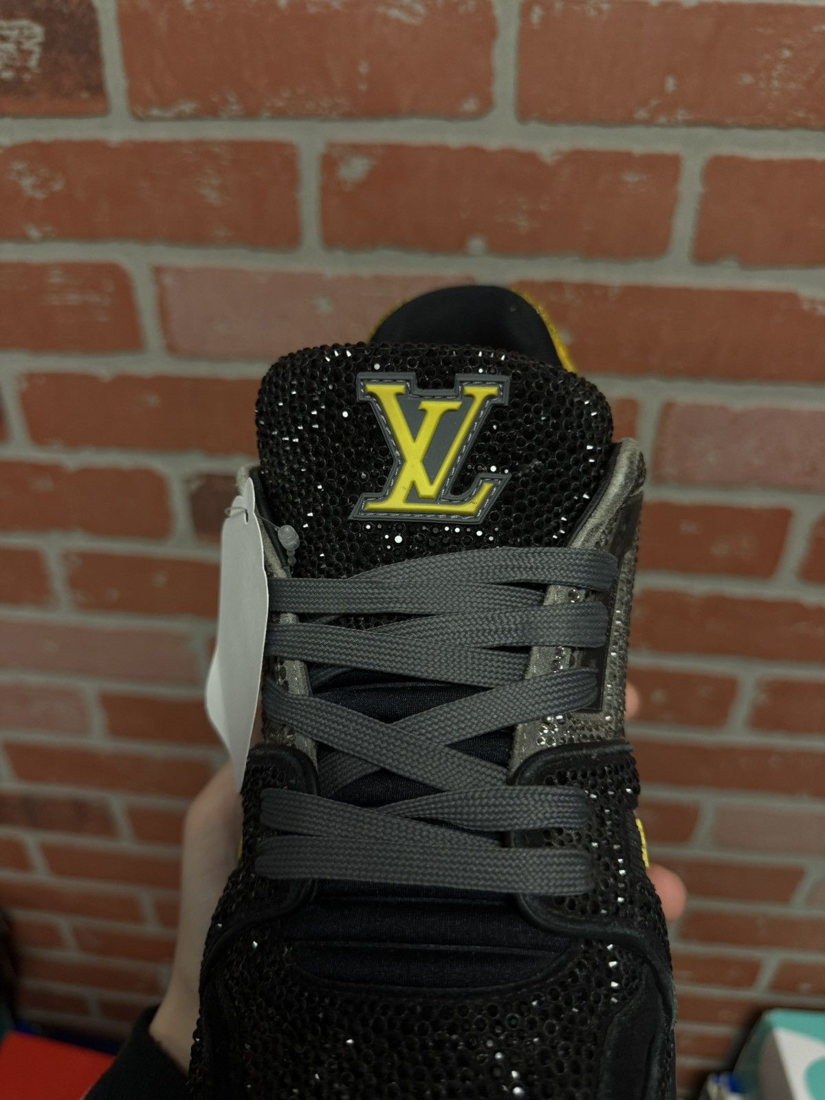 Louis Vuitton × Swarovski Louis Vuittion Swarovski Crystal Trainer 9LV/10US $5800 Size US 10 / EU 43 - 3 Thumbnail