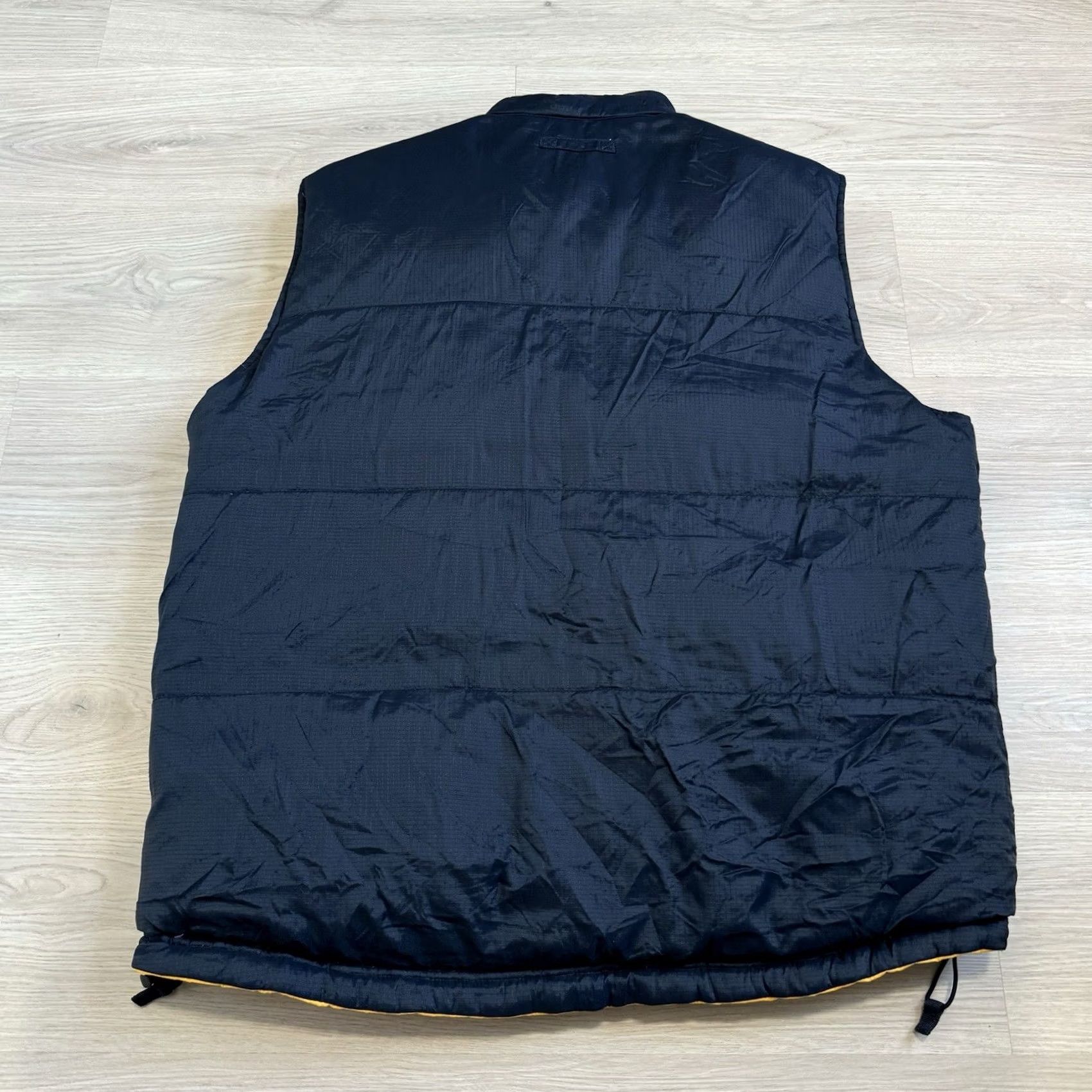 Abercrombie & Fitch VINTAGE Abercrombie & Fitch Mens Large Reversible Goose Down Vest Navy Yellow 90s Puffer Jacket Logo Zipper"} Size US L / EU 52-54 / 3 - 2 Thumbnail