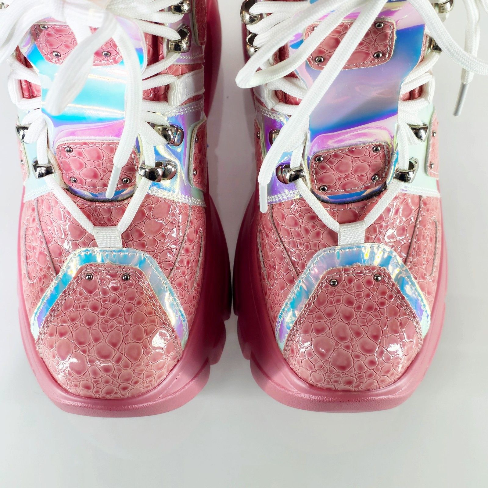 Other Passion Wang Pink Platform Sneaker Hidden Wedge Streetwear K Size US 8.5 / IT 38.5 - 8 Thumbnail