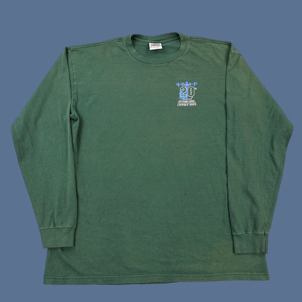 Vintage VINTAGE Jensen Shirt Mens XL Green Long Sleeve 2003 Lineman Rodeo USA Made Y2K Size US XL / EU 56 / 4 - 1 Thumbnail