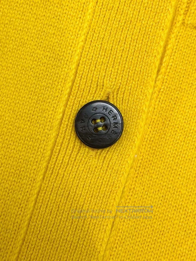 Hermes Hermes Yellow Cashmere Knit Cardigan Jacket Size XS / US 0-2 / IT 36-38 - 3 Thumbnail