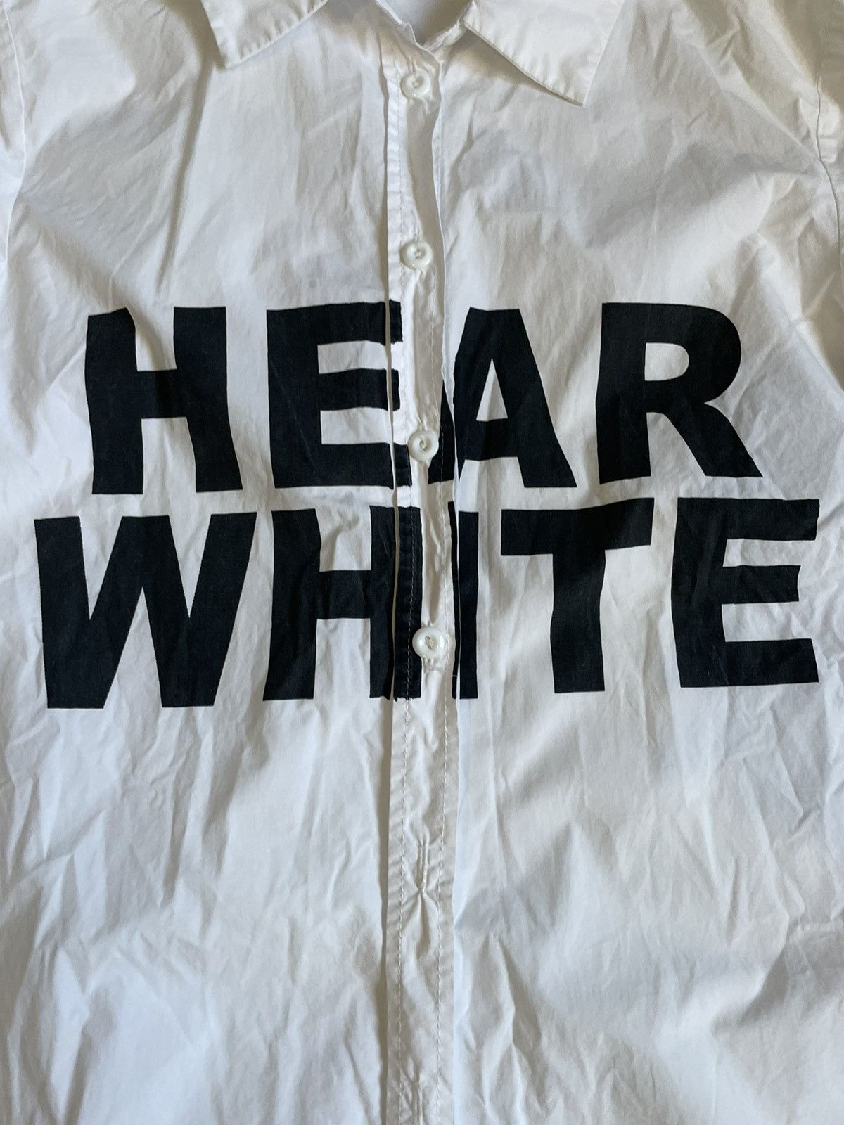 Celine CELINE "HEAR WHITE" Graphic Shirt – Size M 👕✨ Size M / US 6-8 / IT 42-44 - 2 Thumbnail