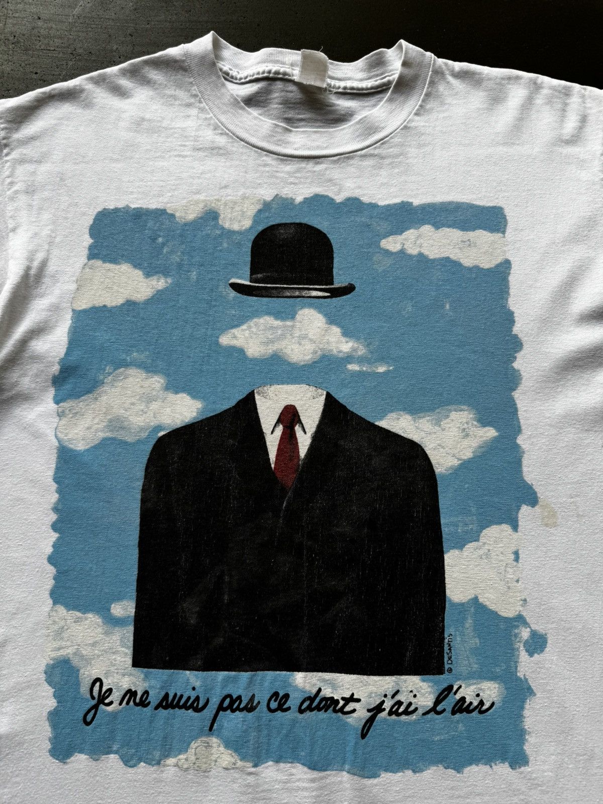 Vintage ‘90s Rene Magritte Stanley Desantis Vintage Art Tee Shirt Size US L / EU 52-54 / 3 - 3 Thumbnail