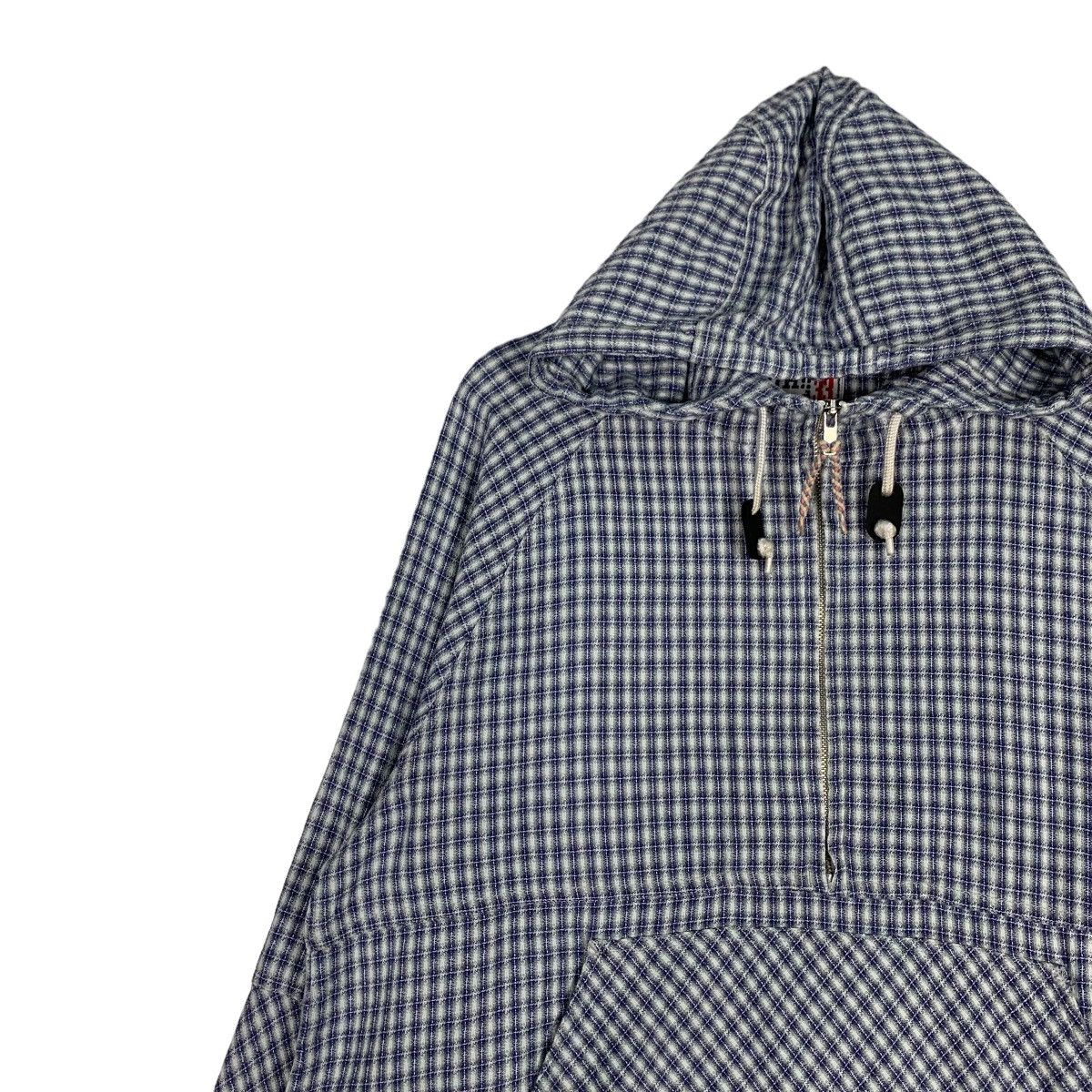 Japanese Brand UH!! LAND 33 Checked Anorak Hoodie Jacket #0829-C37 Size US L / EU 52-54 / 3 - 7 Thumbnail