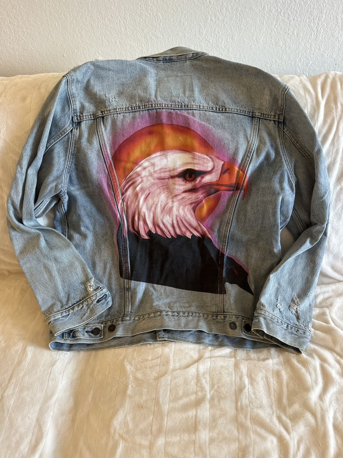 Travis Scott Travis Scott Birds in the Trap Sing Mcknight Denim Jacket Size US XXL / EU 58 / 5 - 8 Thumbnail