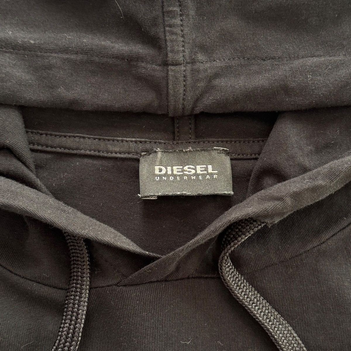Diesel × Vintage DIESEL Y2K BLACK LONG HOODIE Size M / US 6-8 / IT 42-44 - 6 Thumbnail