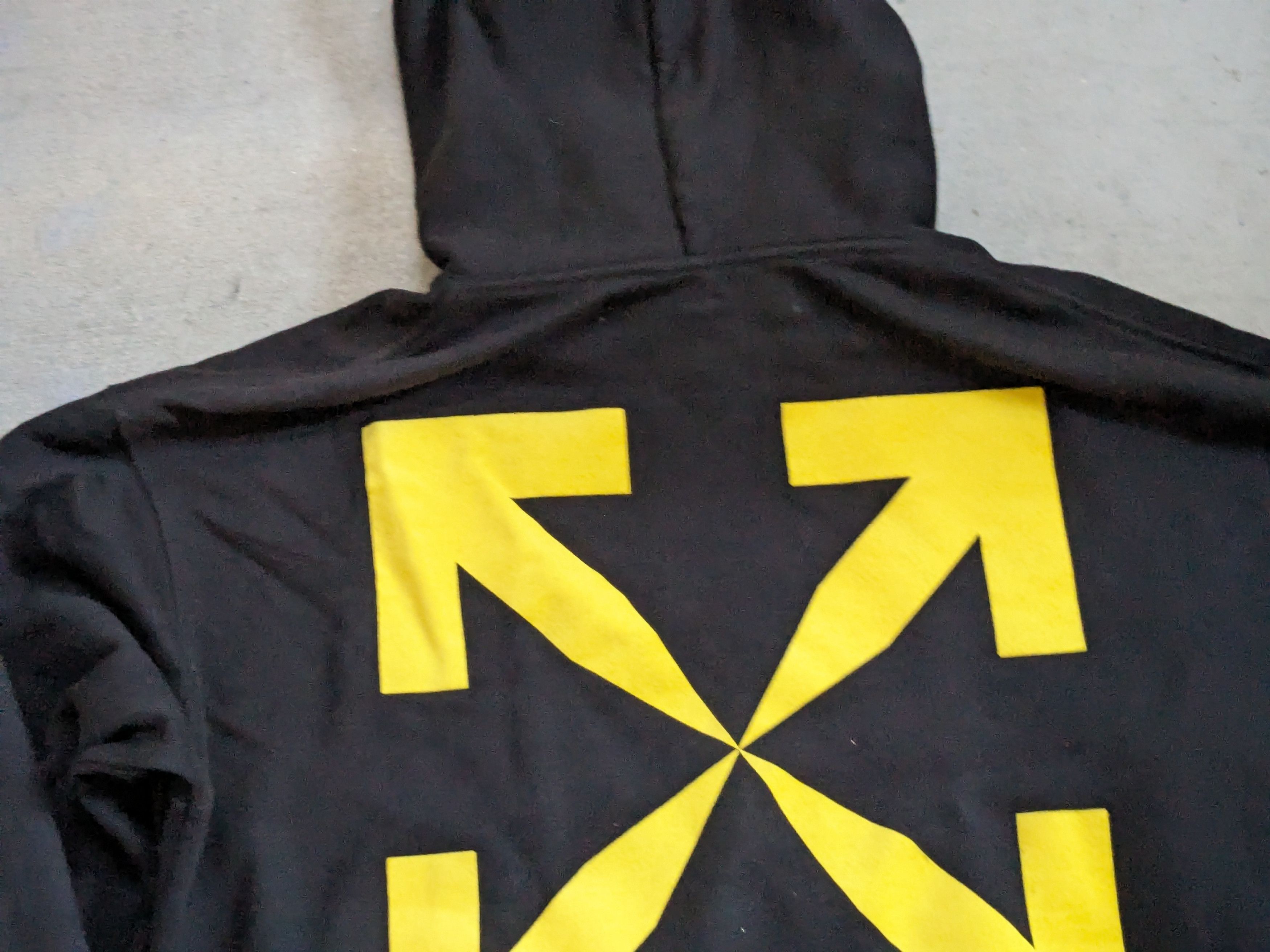 Off-White Off-White Athletics Hoodie Sweatshirt Black Yellow Medium Size US M / EU 48-50 / 2 - 7 Thumbnail