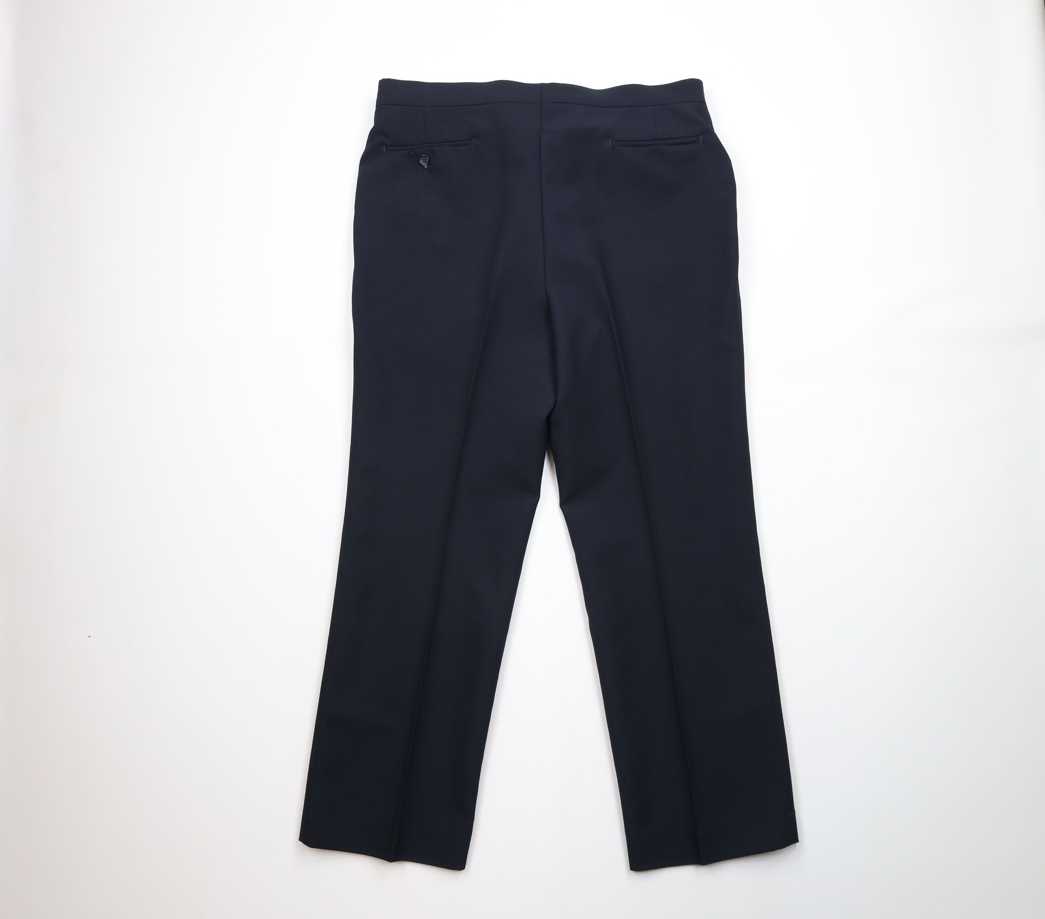 Vintage Vintage 70s Streetwear Wide Leg Chino Pants Navy Blue USA Size US 36 / EU 52 - 8 Thumbnail