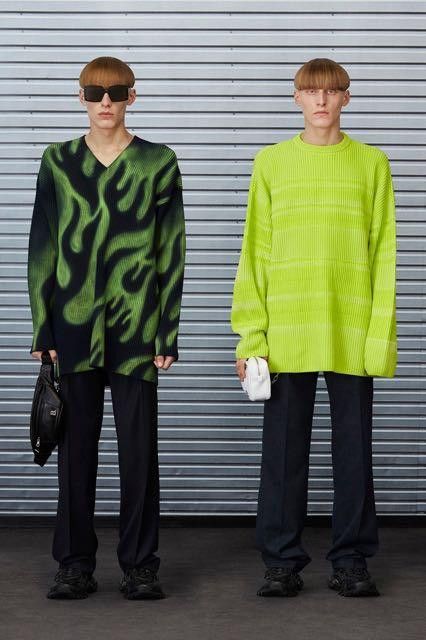 Balenciaga BALENCIAGA - Printed Ribbed Wool-Blend Sweater Size US XL / EU 56 / 4 - 8 Thumbnail