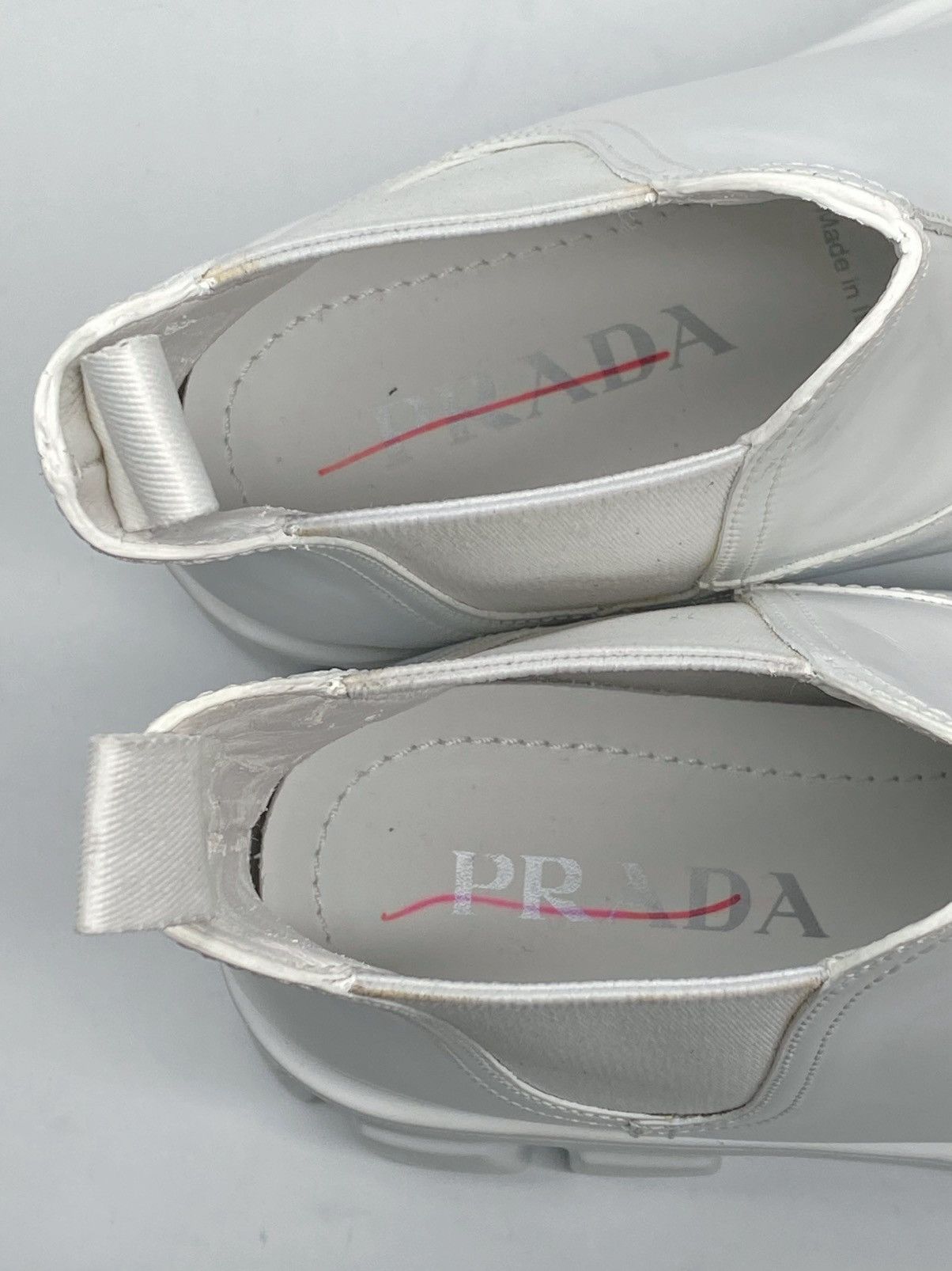 Prada Prada Monolith Leather Lug-Sole Chelsea Boots size 37 Size US 7 / IT 37 - 11 Thumbnail