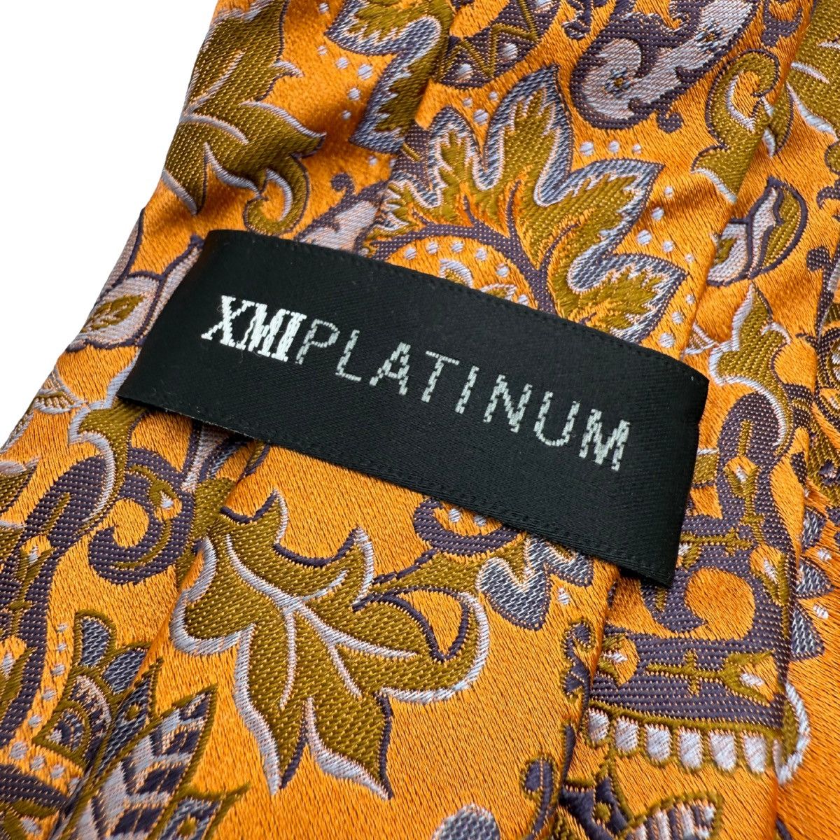 XMI Platinum XMI Platinum Silk Tie, Orange, Made in Italy, Like New Size ONE SIZE - 4 Thumbnail