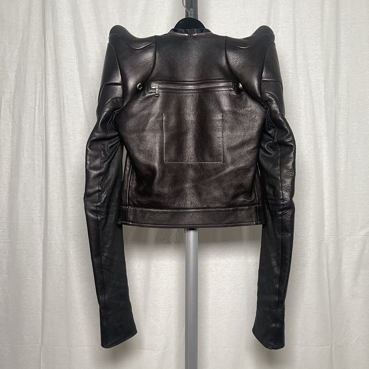 Rick Owens Rick Owens FW20 1:1 SAMPLE Cropped Klaus Tec Leather Jacket Size US XXS / EU 40 - 2 Thumbnail