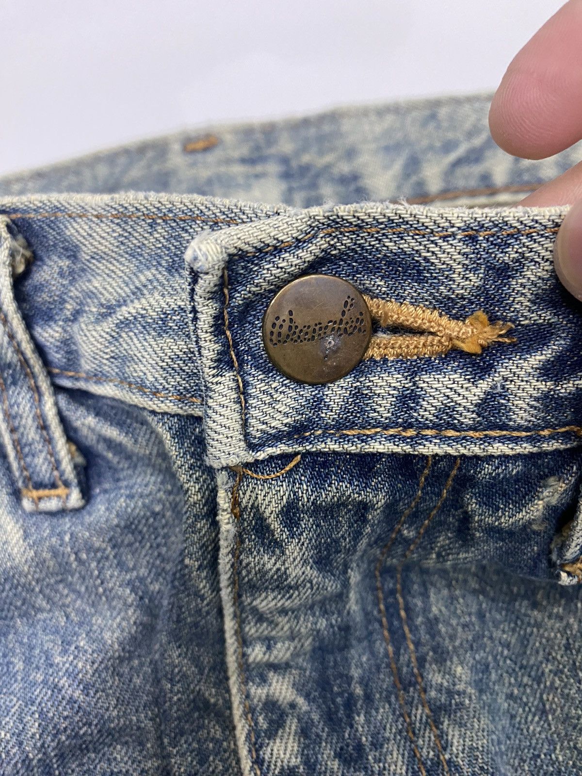 Kapital SELVEDGE DENIM BAGGY WRANGLER 80s FADED DISTRESSED DENIM Size US 27 - 10 Thumbnail