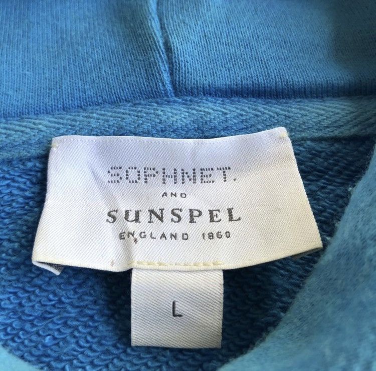 Sophnet. 🇯🇵 2000s Sophnet. Sunspel Embroidery Font Hoodie Blue Size US XL / EU 56 / 4 - 12 Thumbnail