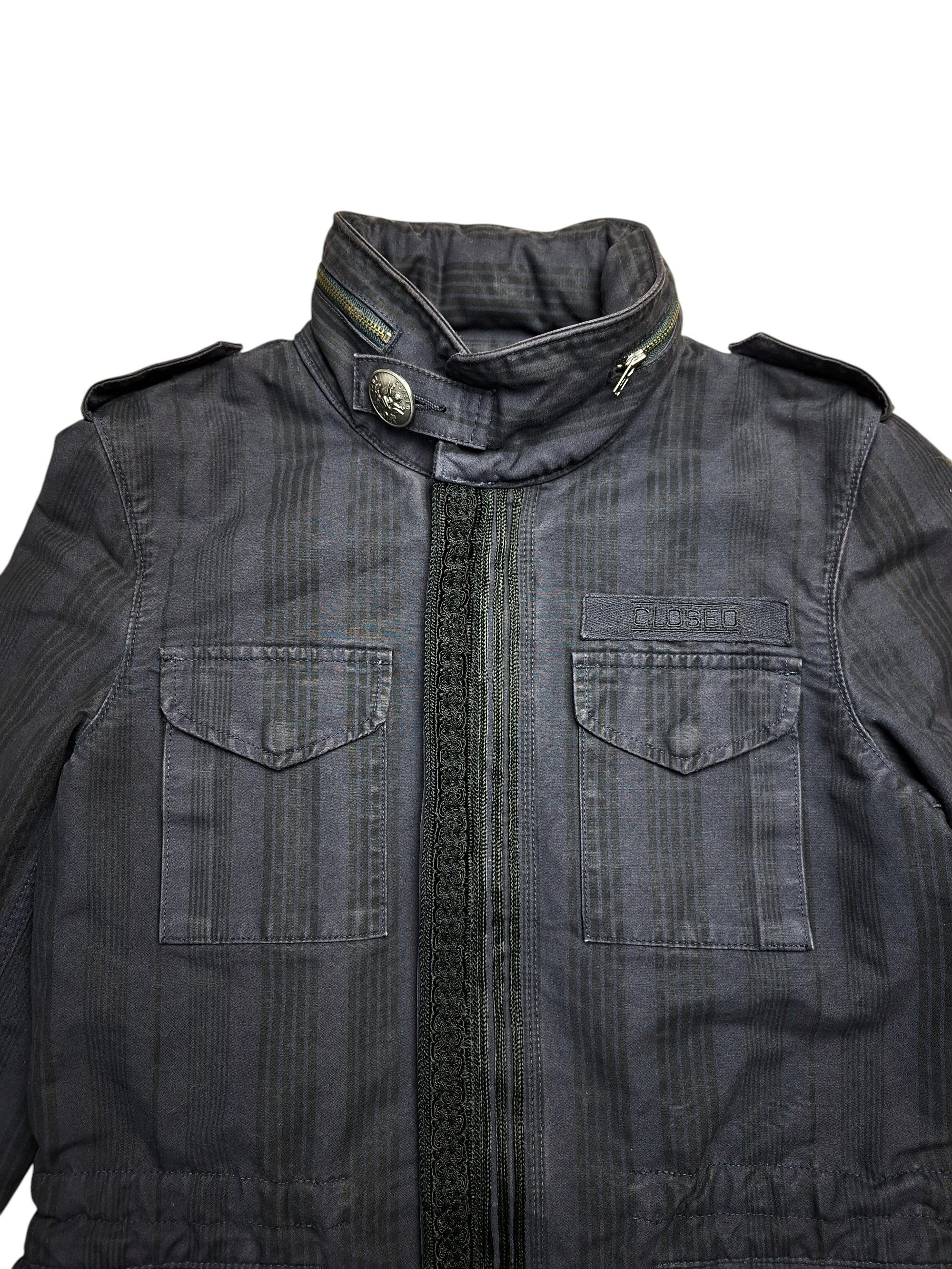 CLOSED Vintage CLOSED Authentic Military Jacket Navy Grey Striped Size M / US 6-8 / IT 42-44 - 3 Thumbnail