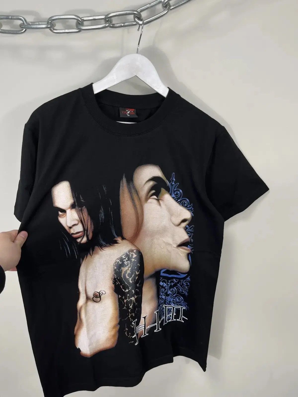 Band Tees × Vintage Vintage HIM Rock Rare Graphic Print Logo Black Band Tee Size US L / EU 52-54 / 3 - 3 Thumbnail