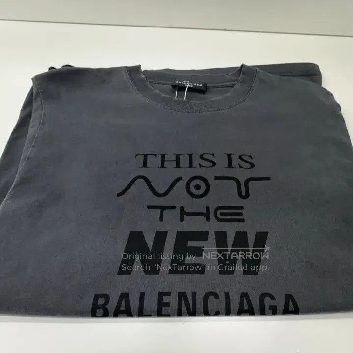 Balenciaga Balenciaga Black Distressed Print Cotton T. Size US S / EU 44-46 / 1 - 8 Thumbnail