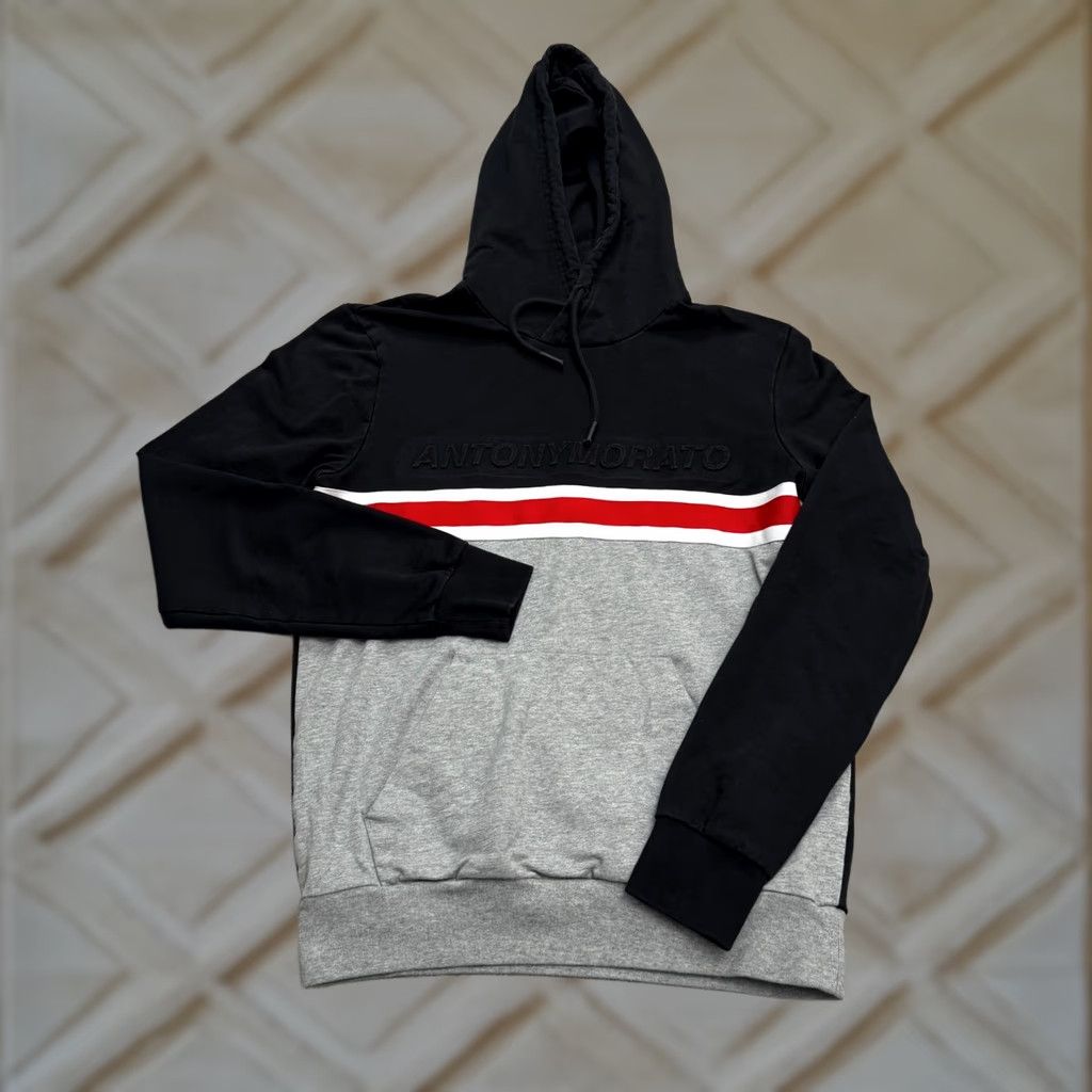 The North Face Antony Morato Colorblock Hoodie Pullover Sweatshirt Mens Small Black Gray Casual Size US S / EU 44-46 / 1 - 1 Thumbnail