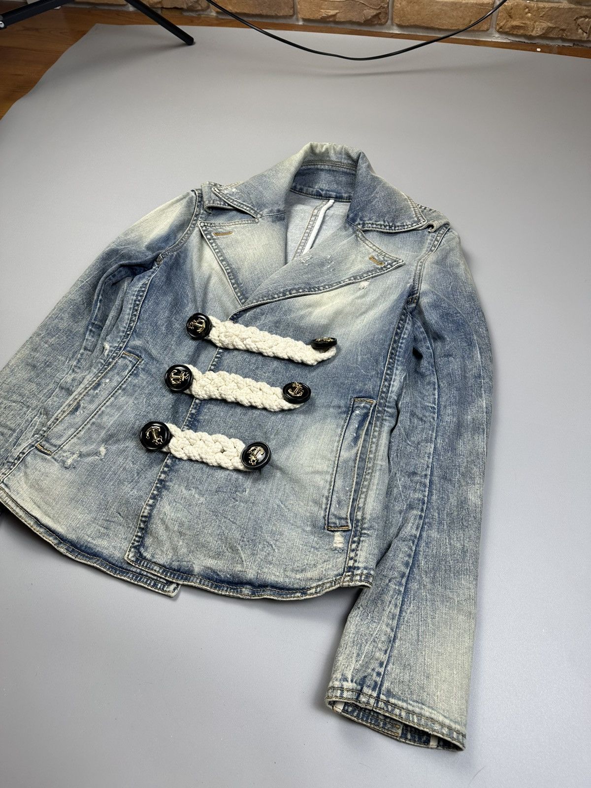 Dsquared2 Dsquared2 Washed blue Denim Navy Bike Jaket Size S / US 4 / IT 40 - 2 Thumbnail