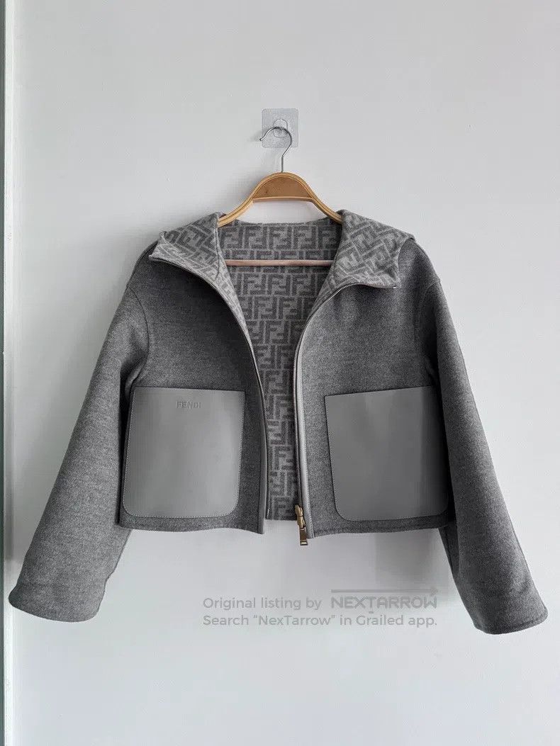 Fendi Fendi Monogrammed pieced faux fur reversible cashmere coat Size 4XL / US 24-26 - 5 Thumbnail
