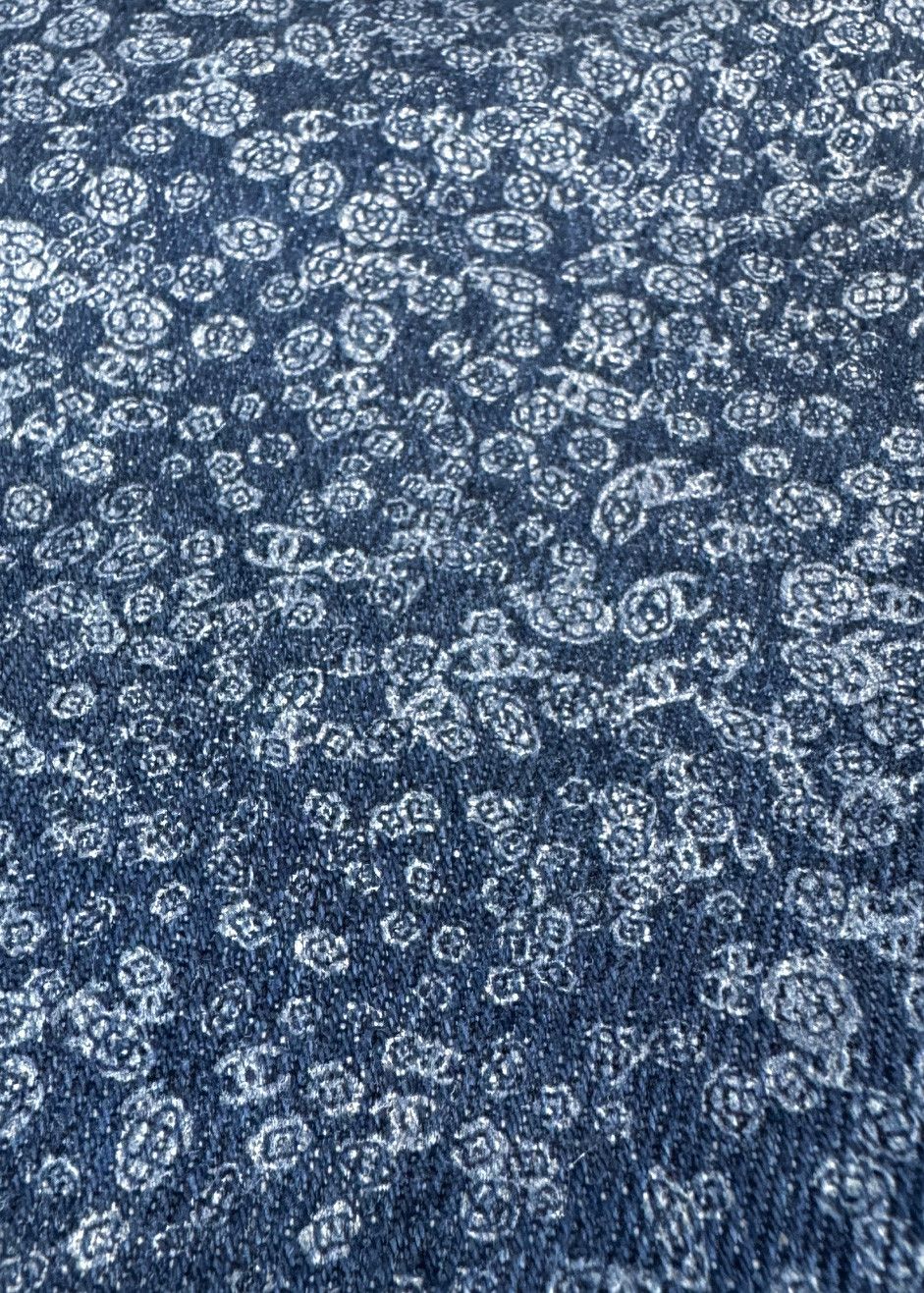 Chanel Chanel 2021 Mini CC Camelia Print Blue Denim Jeans Size 28" / US 6 / IT 42 - 4 Thumbnail